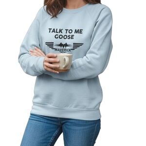 White Maverick Sweatshirt with Black Print